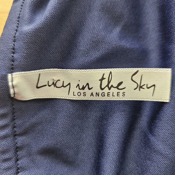 Lucy In The Sky Glitter Talia Front Twist Dress in Navy Size Small - Picture 11 of 12